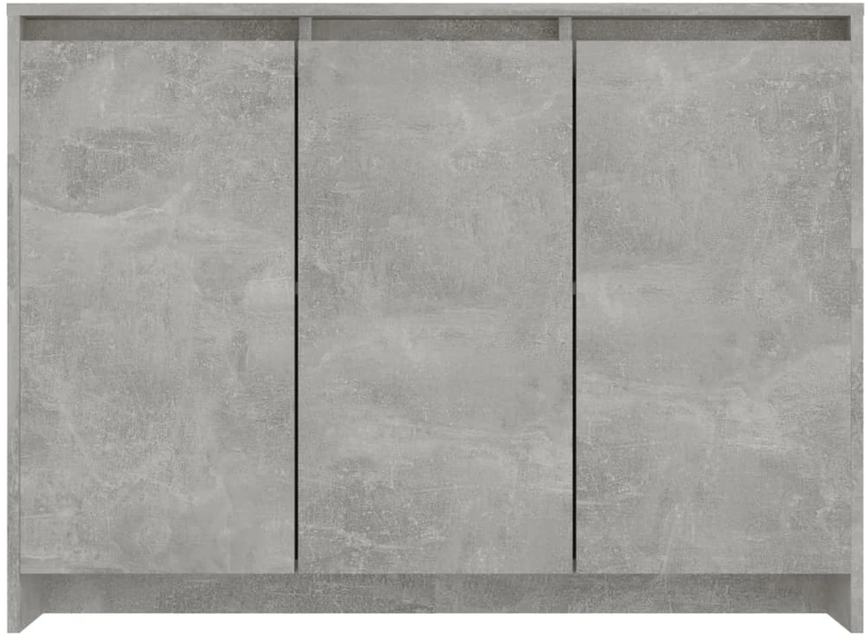 Šoninė spintelė, betono pilka, 102x33x75cm, apdirbta mediena