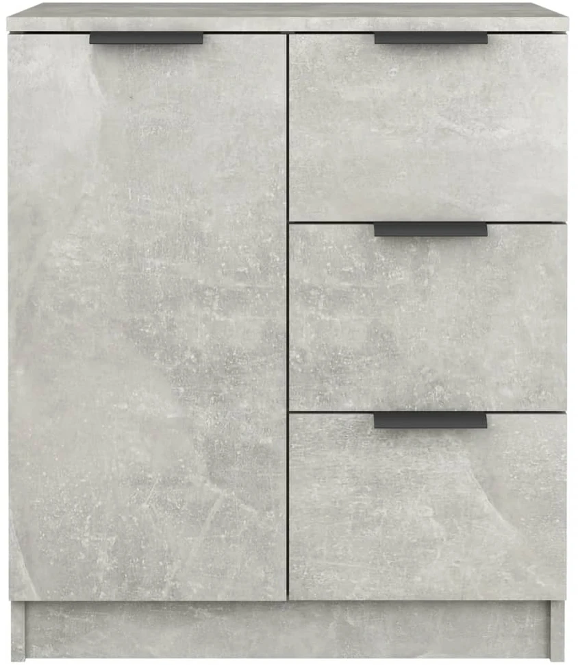 Šoninė spintelė, betono pilka, 60x30x70cm, apdirbta mediena