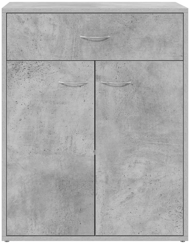 Šoninė spintelė, betono pilka, 60x30x75cm, apdirbta mediena