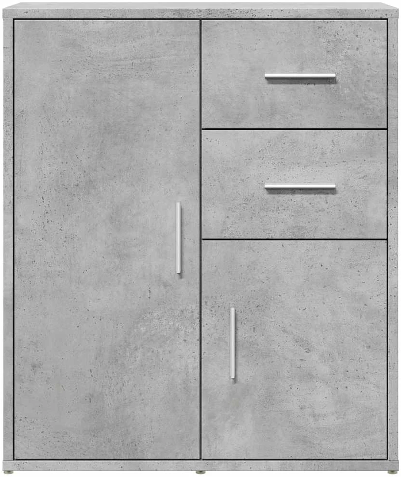 Šoninė spintelė, betono pilka, 60x31x70cm, apdirbta mediena