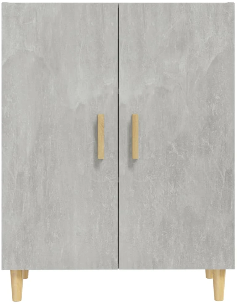 Šoninė spintelė, betono pilka, 70x34x90cm, apdirbta mediena