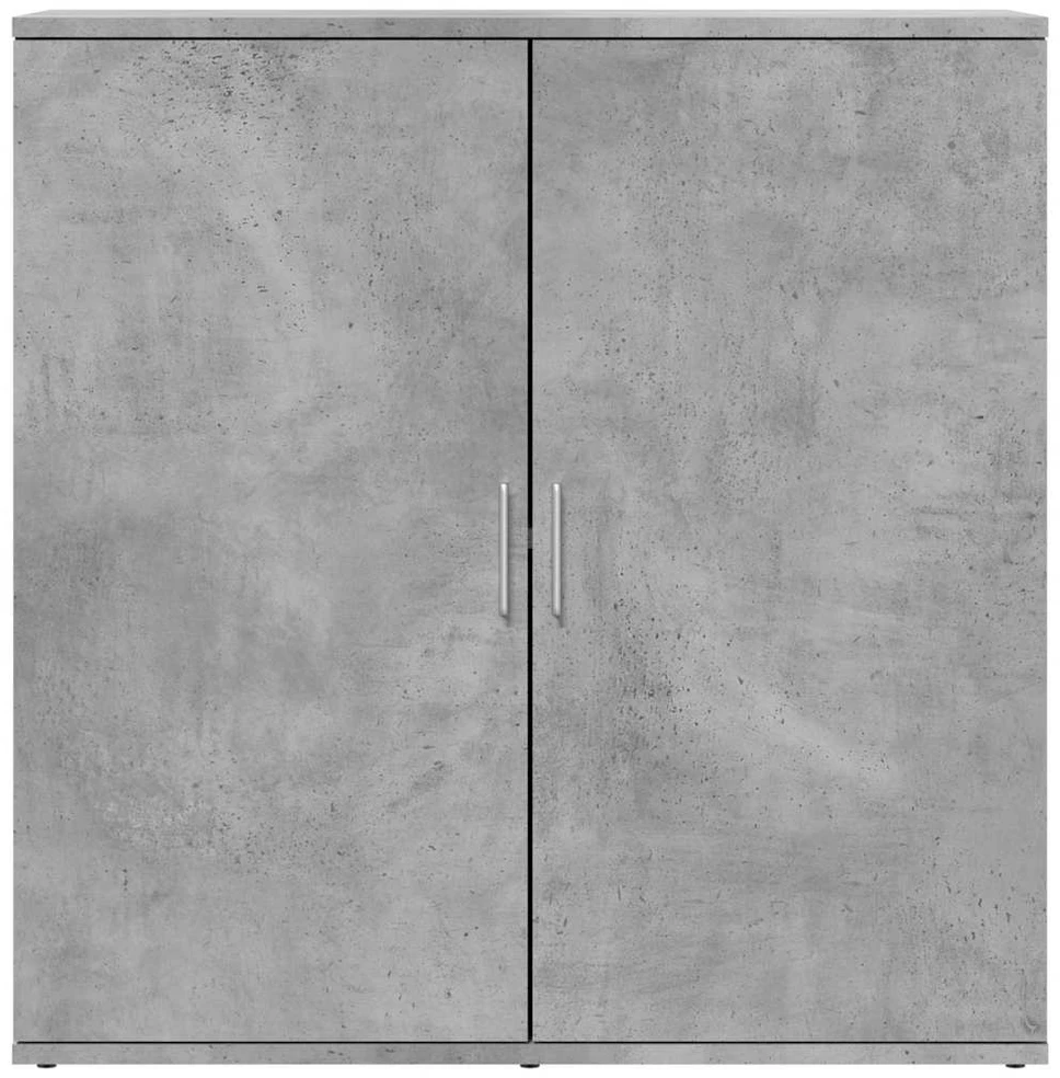 Šoninė spintelė, betono pilka, 79x38x80cm, apdirbta mediena
