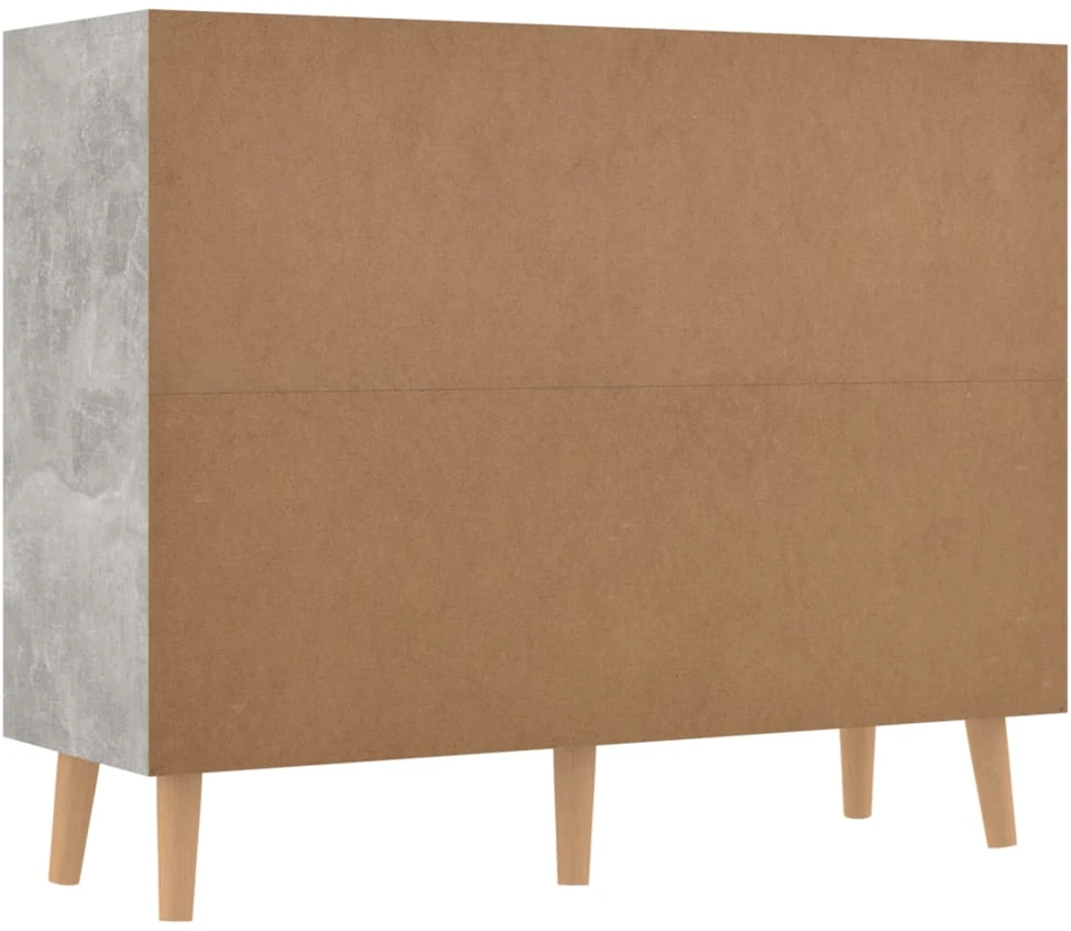 Šoninė spintelė, betono pilka, 90x30x72cm, apdirbta mediena