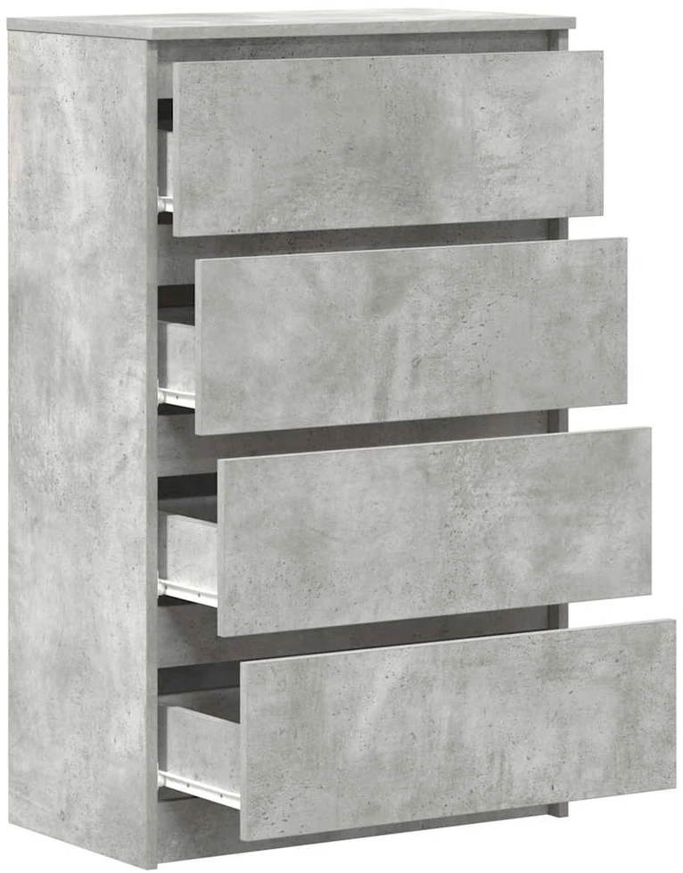 Šoninė spintelė, betono pilkos spalvos, 60x35x98,5 cm, mediena
