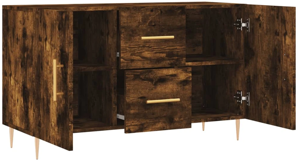 Šoninė spintelė, dūminio ąžuolo, 100x36x60cm, apdirbta mediena