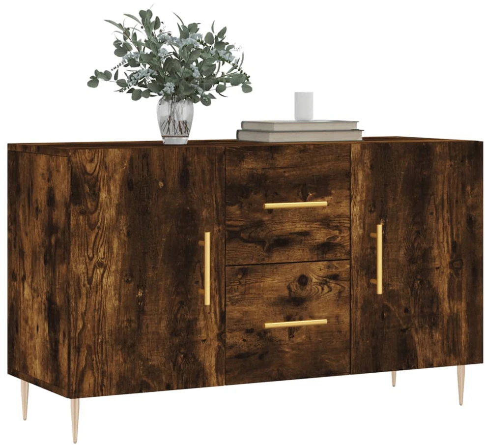 Šoninė spintelė, dūminio ąžuolo, 100x36x60cm, apdirbta mediena