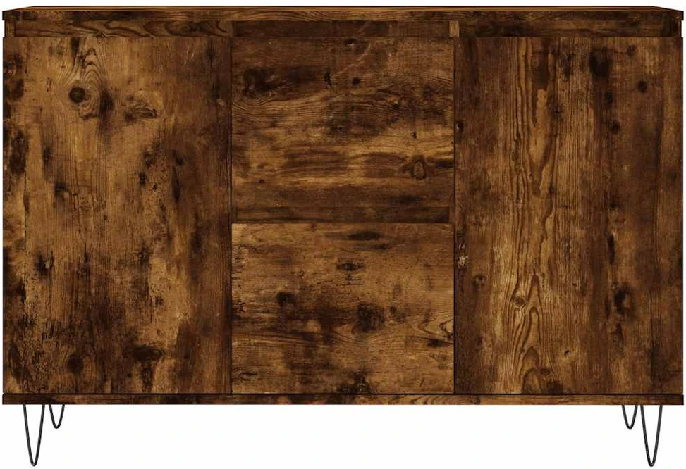 Šoninė spintelė, dūminio ąžuolo, 104x35x70cm, apdirbta mediena