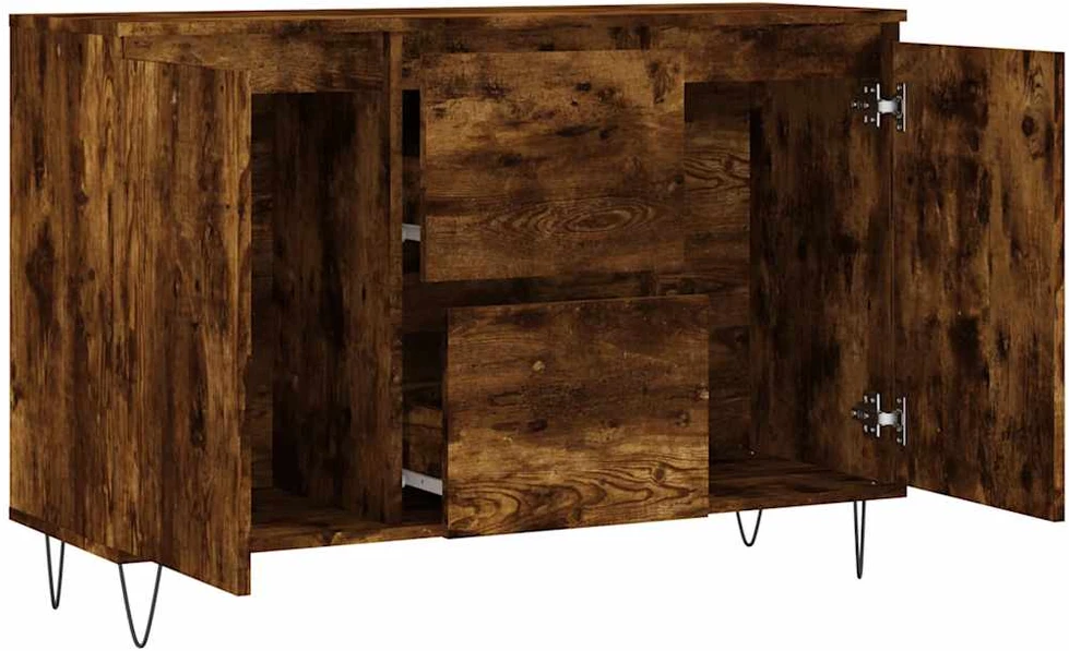 Šoninė spintelė, dūminio ąžuolo, 104x35x70cm, apdirbta mediena