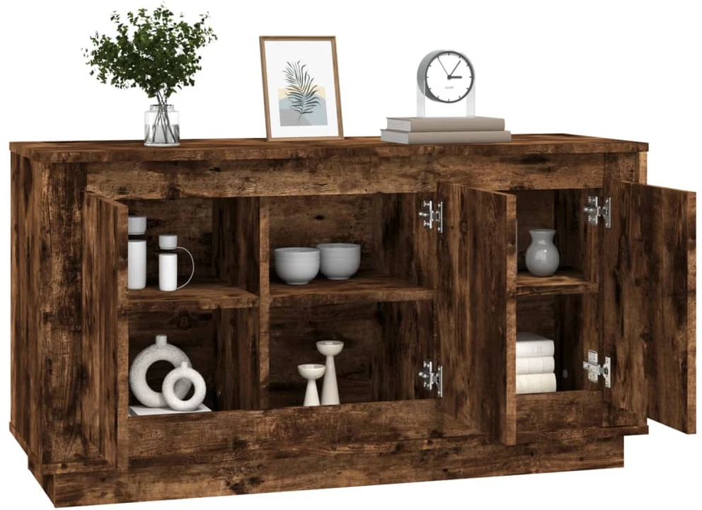 Šoninė spintelė, dūminio ąžuolo, 102x35x55cm, apdirbta mediena