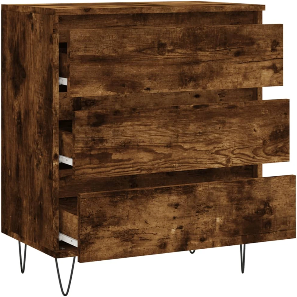 Šoninė spintelė, dūminio ąžuolo, 60x35x70cm, apdirbta mediena