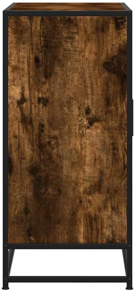 Šoninė spintelė, dūminio ąžuolo, 68x35x76cm, mediena/metalas