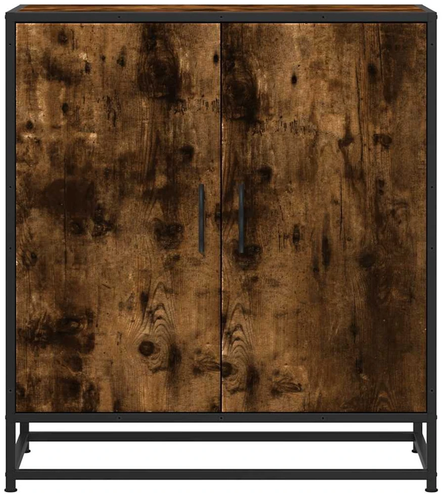 Šoninė spintelė, dūminio ąžuolo, 68x35x76cm, mediena/metalas
