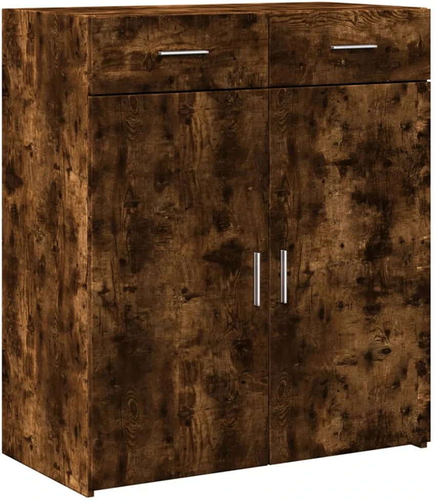 Šoninė spintelė, dūminio ąžuolo, 80x42,5x93cm, apdirbta mediena