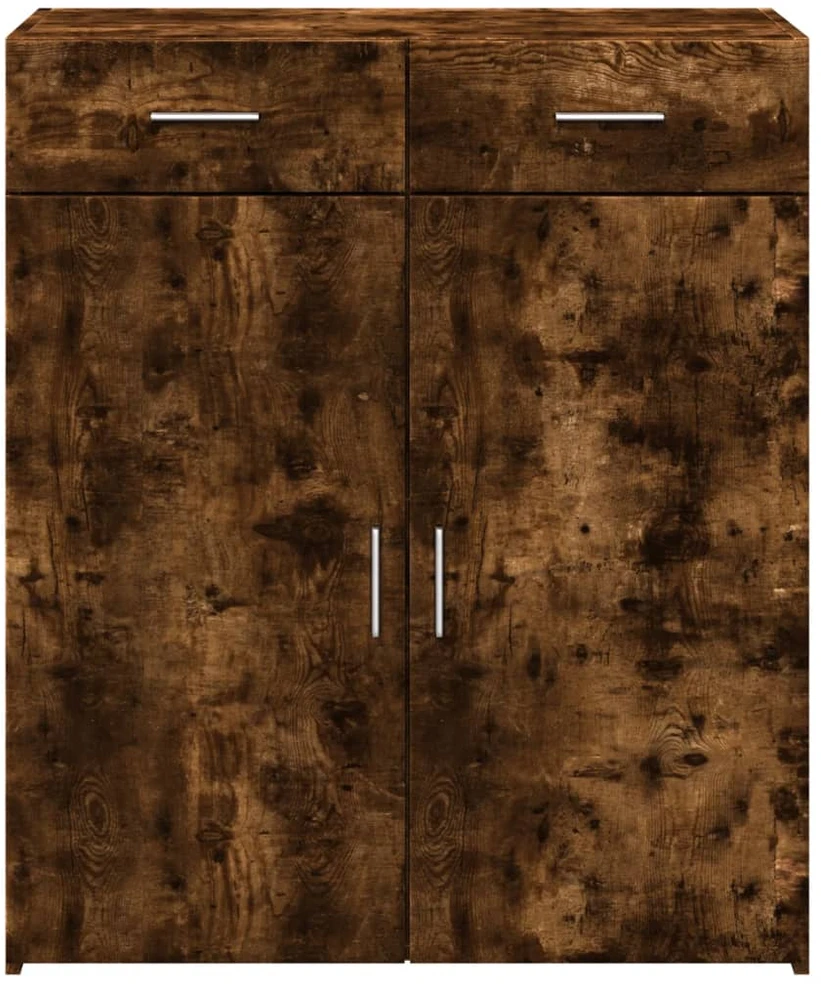 Šoninė spintelė, dūminio ąžuolo, 80x42,5x93cm, apdirbta mediena