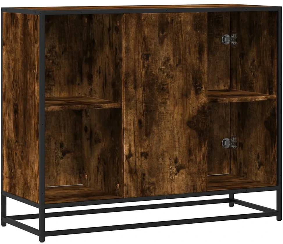 Šoninė spintelė, dūminio ąžuolo, 92x35x76cm, apdirbta mediena