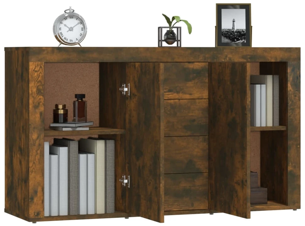 Šoninė spintelė, dūminio ąžuolo spalvos, 120x36x69cm, mediena