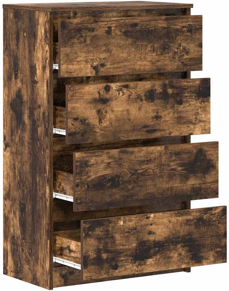 Šoninė spintelė, dūminio ąžuolo spalvos, 60x35x98,5 cm, mediena