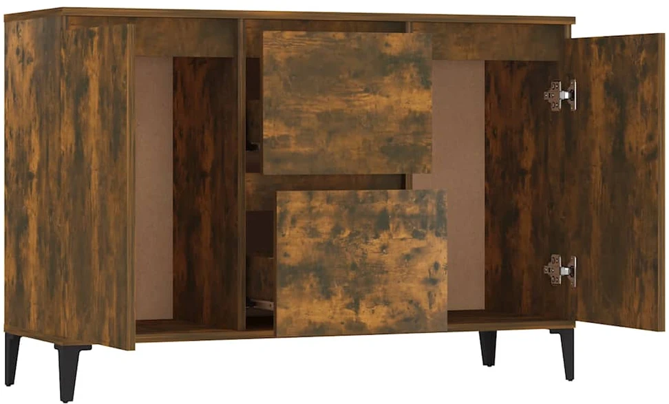 Šoninė spintelė, dūminio ąžuolo spalvos, 104x35x70cm, mediena