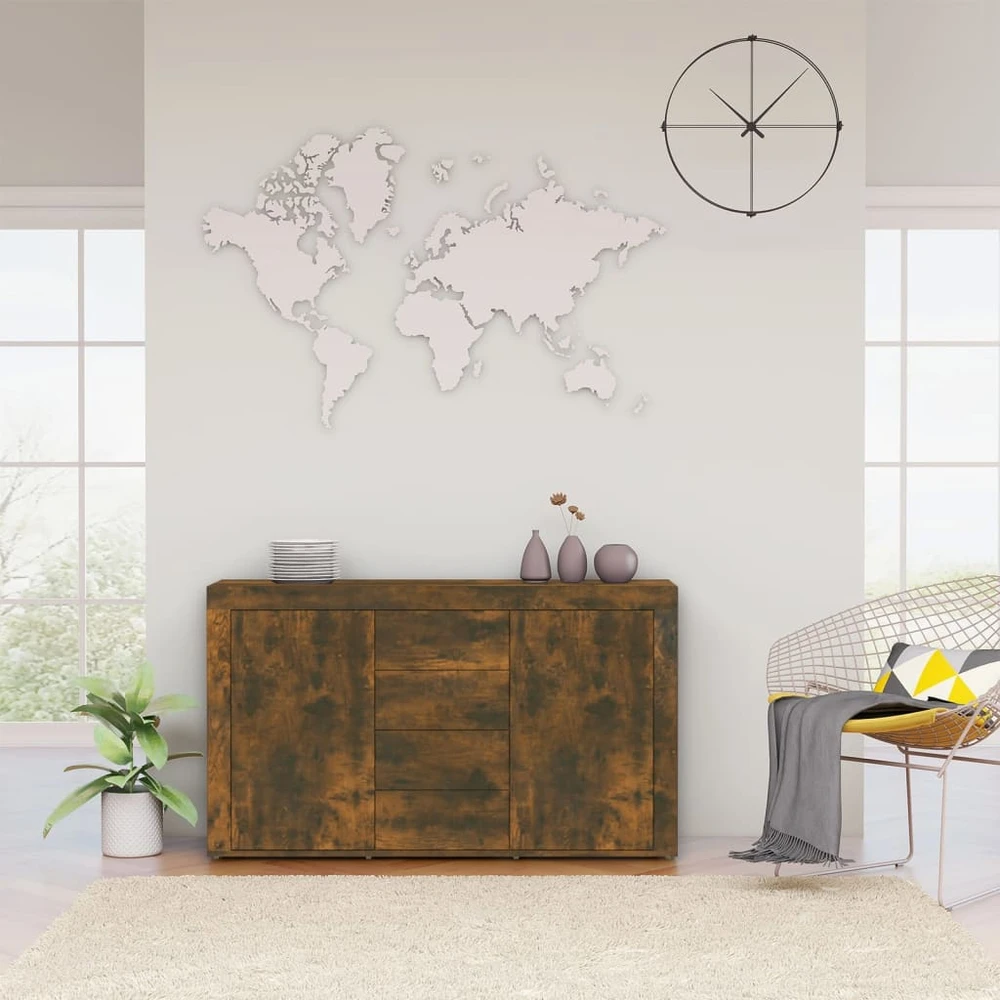 Šoninė spintelė, dūminio ąžuolo spalvos, 120x36x69cm, mediena