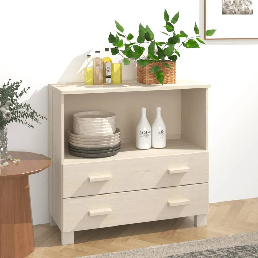 Šoninė spintelė HAMAR, medaus ruda, 85x35x80cm, pušies masyvas