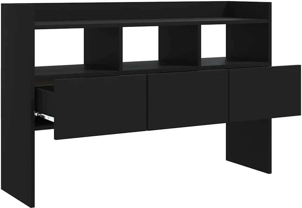 Šoninė spintelė, juodos spalvos, 105x30x70cm, apdirbta mediena