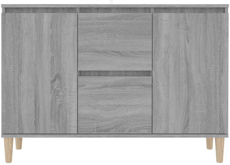 Šoninė spintelė, pilka ąžuolo, 101x35x70cm, apdirbta mediena