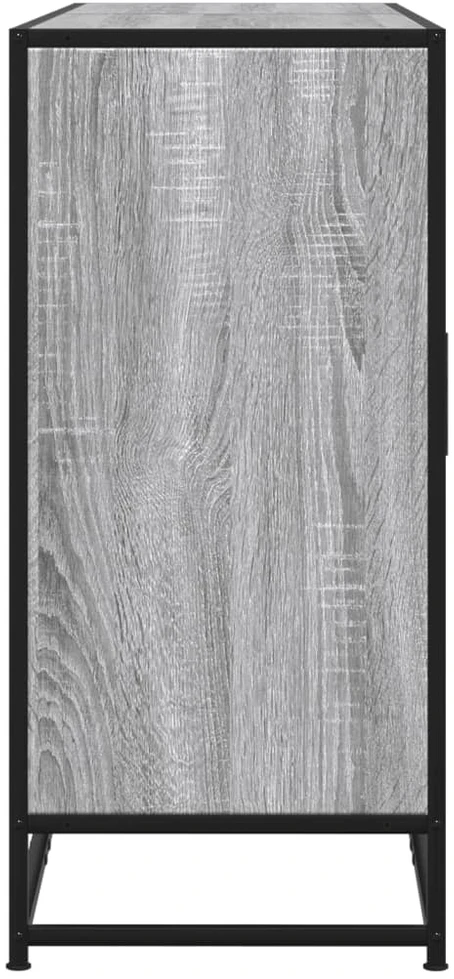 Šoninė spintelė, pilka ąžuolo, 134x35x76cm, apdirbta mediena