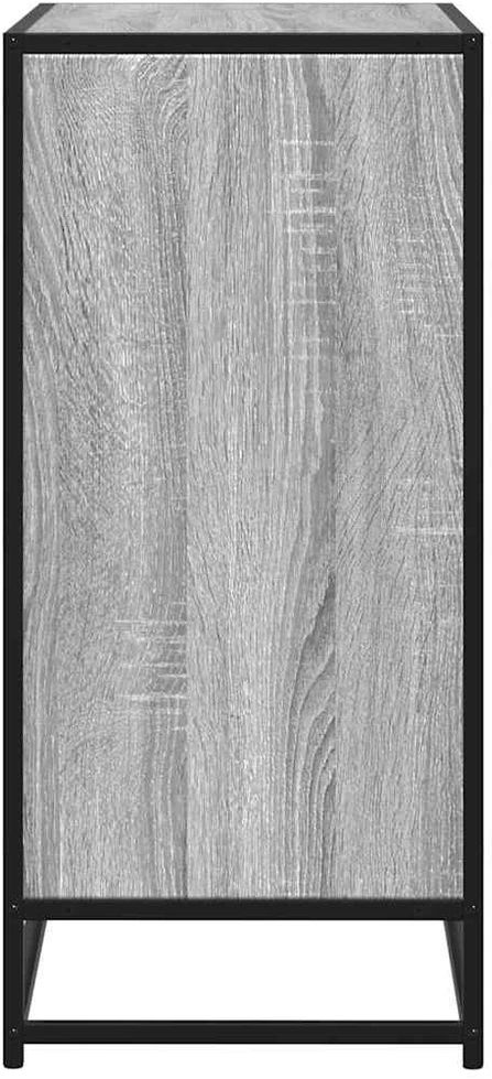 Šoninė spintelė, pilka ąžuolo, 68x35x76cm, mediena/metalas