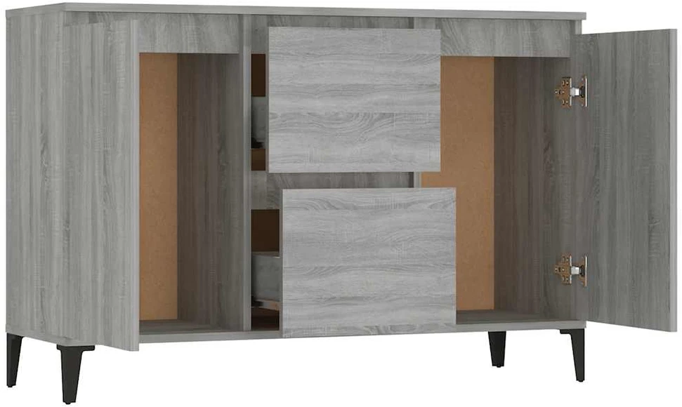 Šoninė spintelė, pilkos ąžuolo spalvos, 104x35x70cm, mediena