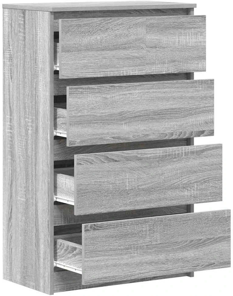 Šoninė spintelė, pilkos ąžuolo spalvos, 60x35x98,5 cm, mediena
