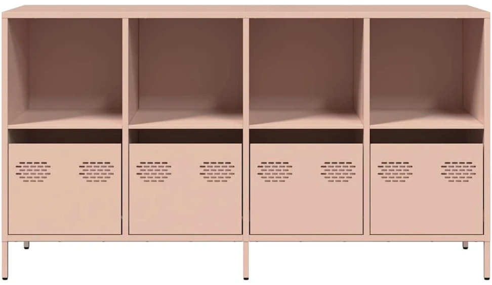 Šoninė spintelė, rožinė, 135x39x73,5cm, plienas