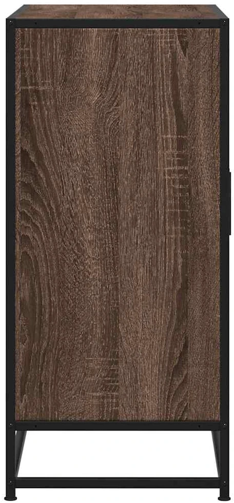 Šoninė spintelė, ruda ąžuolo, 68x35x76cm, mediena/metalas
