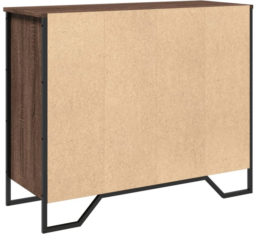 Šoninė spintelė, ruda ąžuolo, 91x35,5x74,5cm, apdirbta mediena