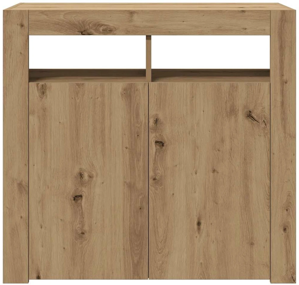 Šoninė spintelė su LED, artisano, 80x35x75cm, apdirbta mediena