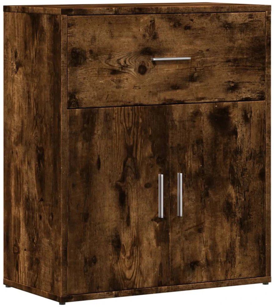 Šoninės spintelės, 2vnt., dūminio ąžuolo, 60x31x70cm, mediena