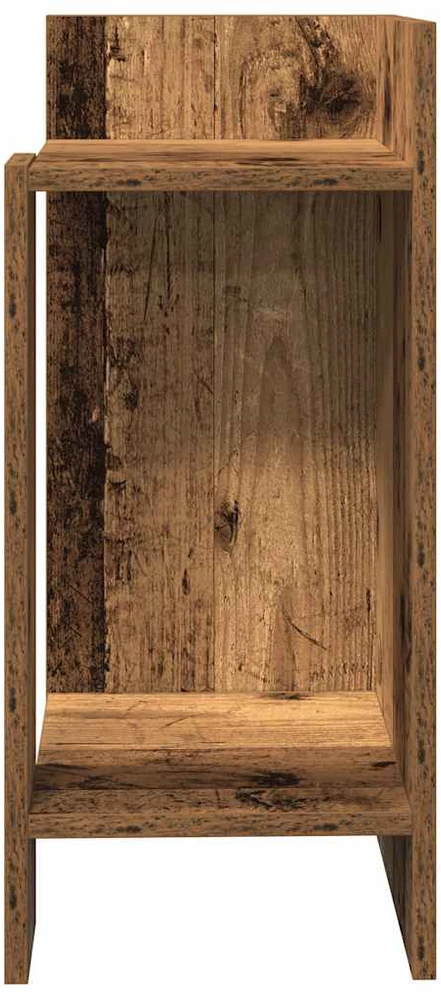 Šoniniai staliukai su lentyna, 2vnt., medienos, 25,5x27x60cm