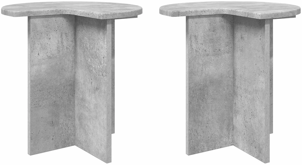 Šoninis stalas 2 vnt. Betono pilka Ø 39 x 38 cm