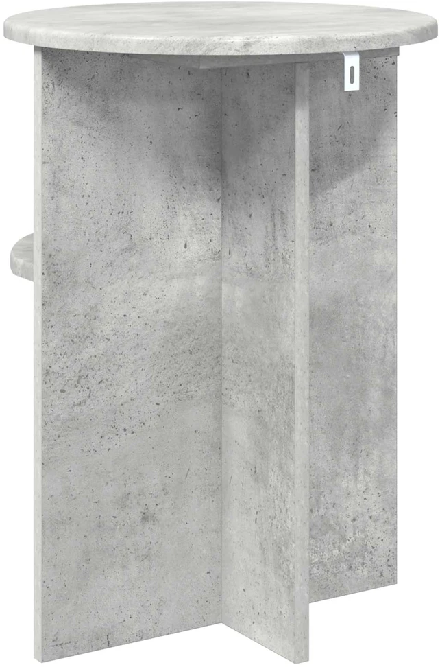 Šoninis stalas Betono pilka Ø 39,5 x 55 cm Apdirbta mediena