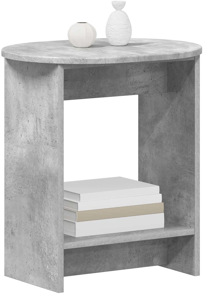 Šoninis stalas Betono pilka 50 x 39,5 x 55 cm Apdirbta mediena
