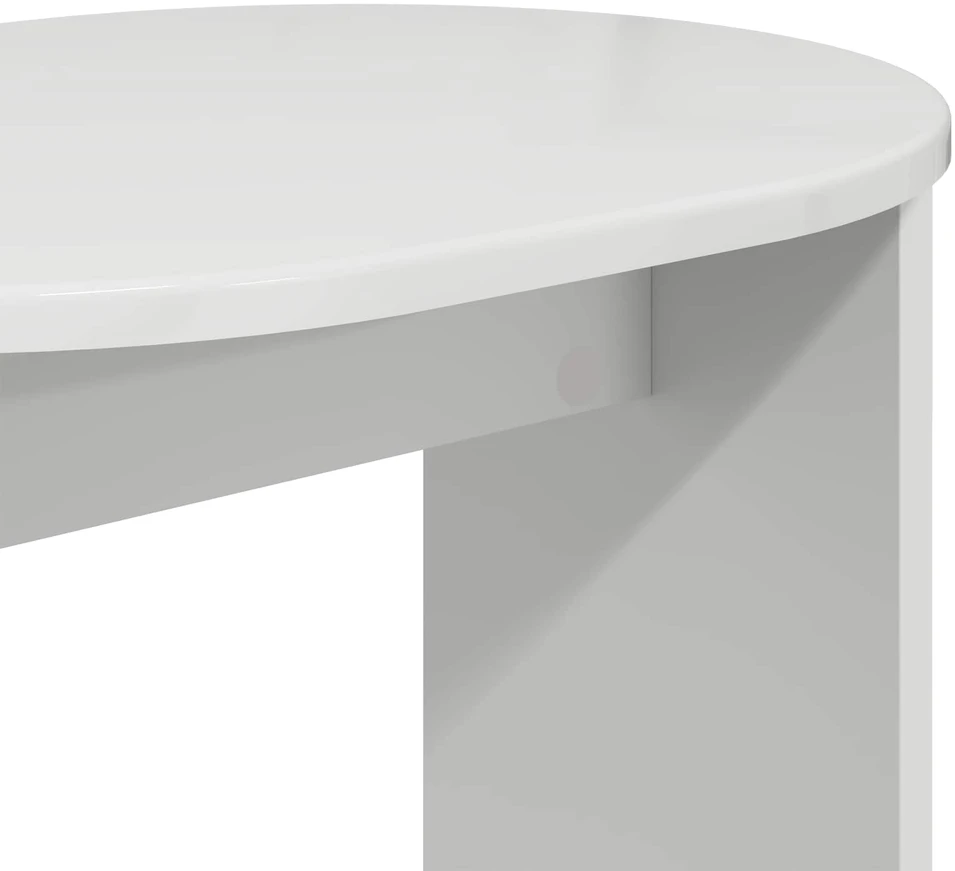 Šoninis stalas Itin blizgi balta 50 x 39,5 x 55 cm