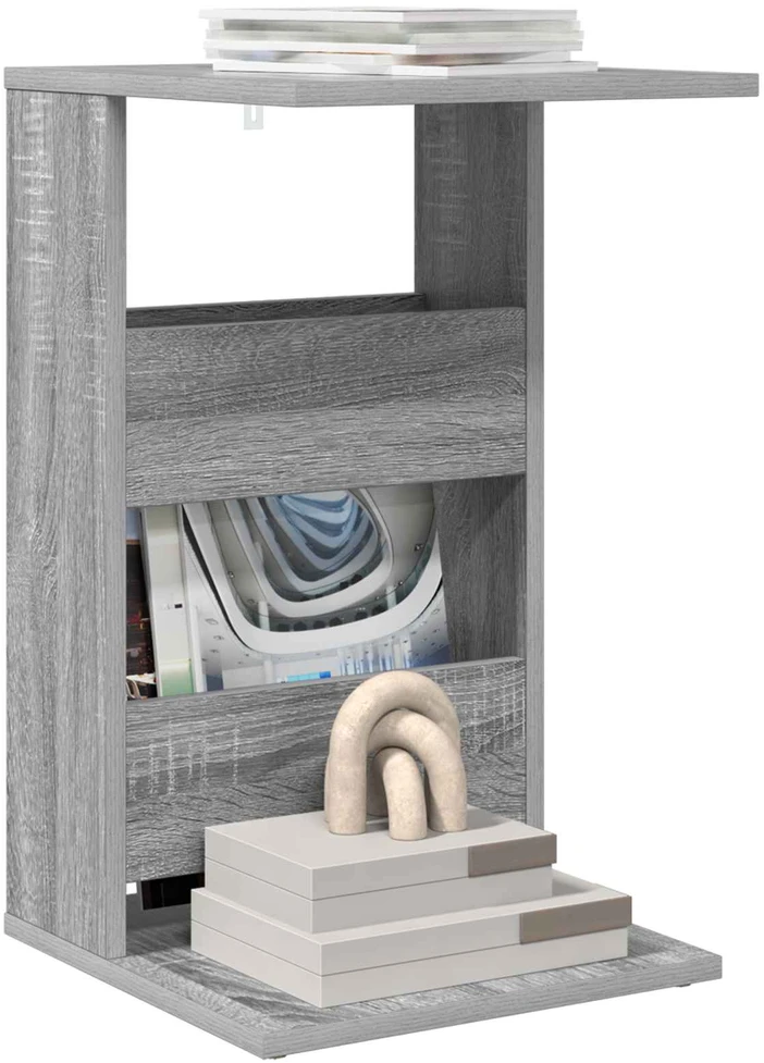 Šoninis stalas Pilkas Sonoma 40 x 35 x 60,5 cm Apdirbta mediena