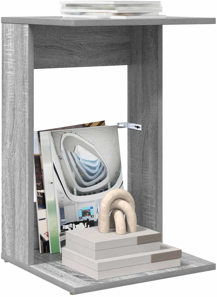 Šoninis stalas Pilkas Sonoma 40 x 38 x 62,5 cm Apdirbta mediena