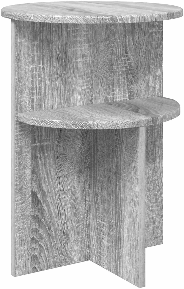 Šoninis stalas su saugykla Pilka sonoma ąžuolo Ø 39,5 x 55 cm