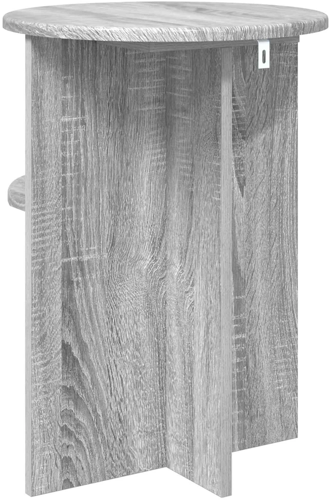 Šoninis stalas su saugykla Pilka sonoma ąžuolo Ø 39,5 x 55 cm