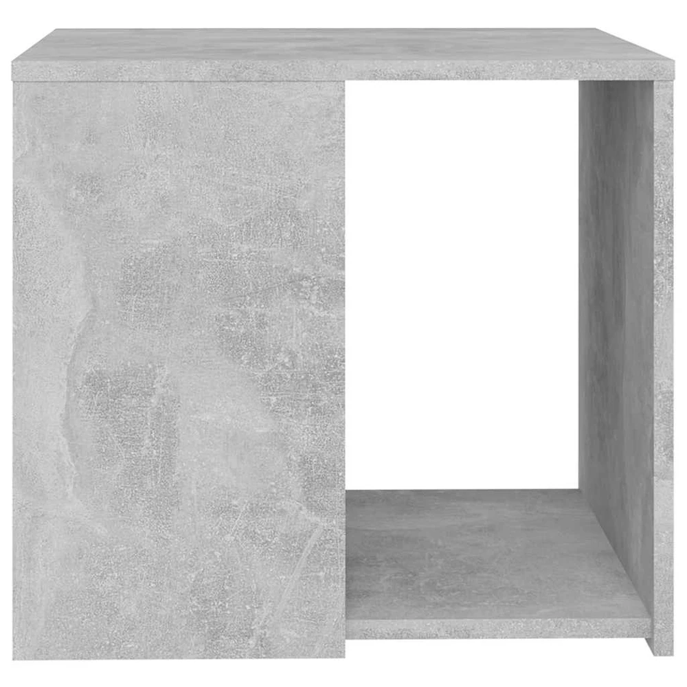 Šoninis staliukas, betono pilkas, 50x50x45cm, apdirbta mediena