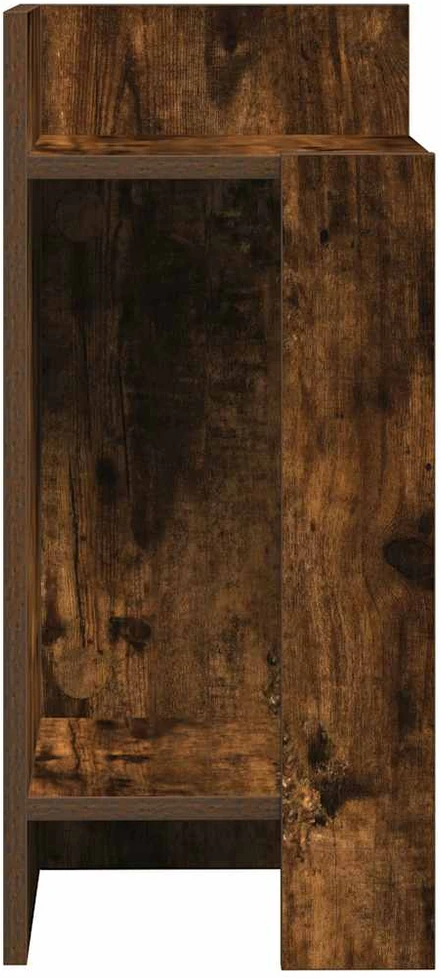 Šoninis staliukas su lentyna, dūminio, 25,5x27x60cm