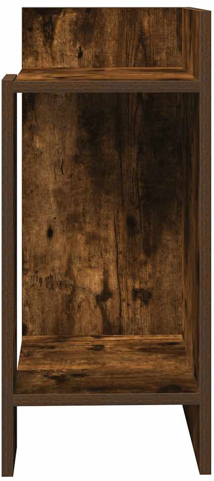 Šoninis staliukas su lentyna, dūminio, 25,5x27x60cm