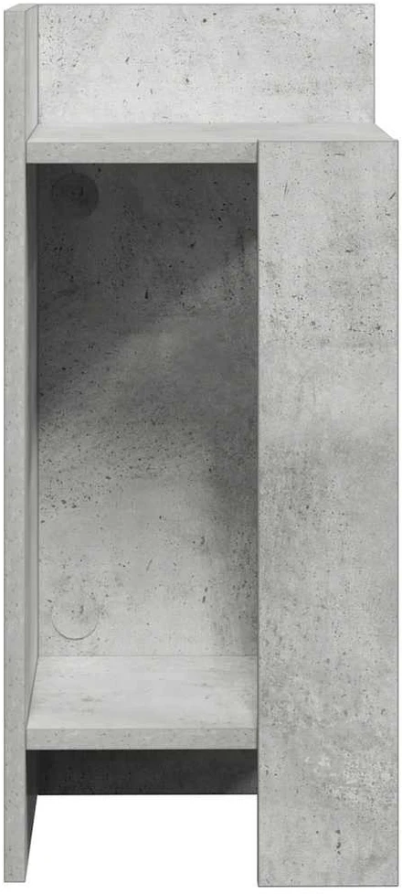 Šoninis staliukas su lentyna, pilka, 25,5x27x60cm