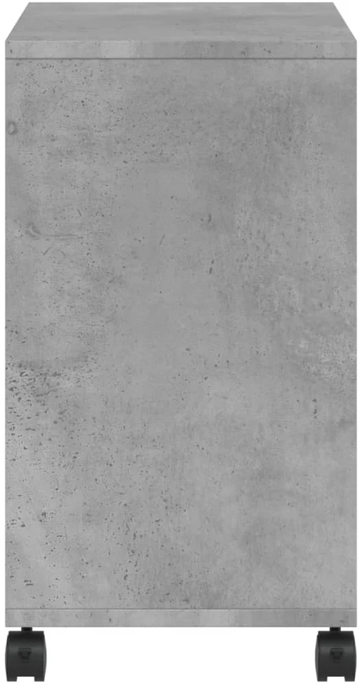 Šoninis staliukas su ratukais, betono, 50x30x55cm, mediena