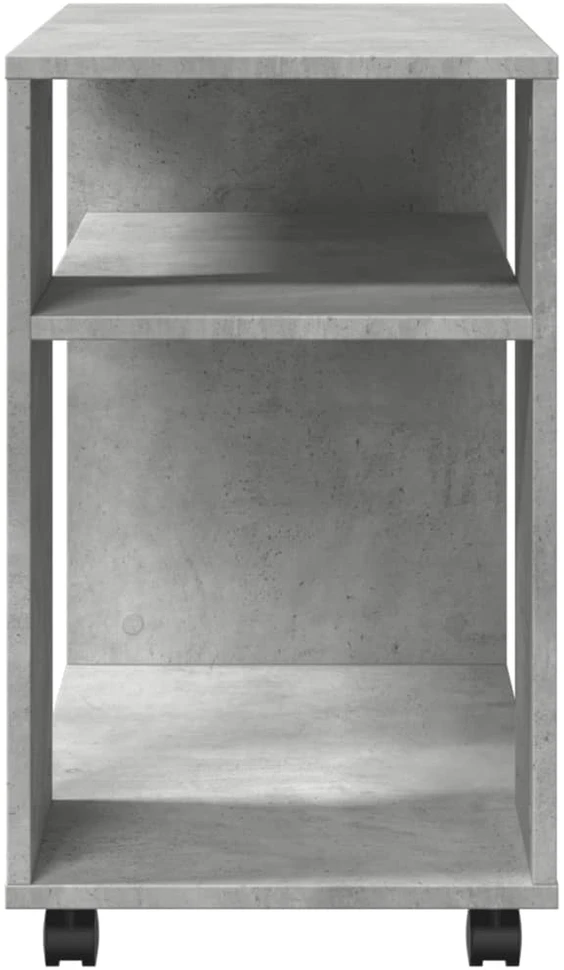 Šoninis staliukas su ratukais, betono, 70x35x60cm, mediena